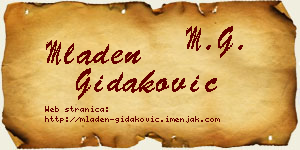 Mladen Gidaković vizit kartica